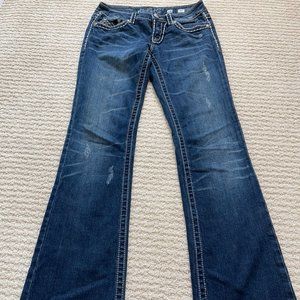 Miss Me Jeans Women's Size 28 Irene Boot Cut Blue Fade Stretch Denim
